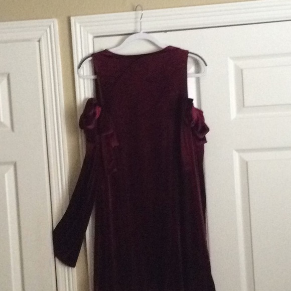 Burgundy velveteen tunic - Picture 4 of 5
